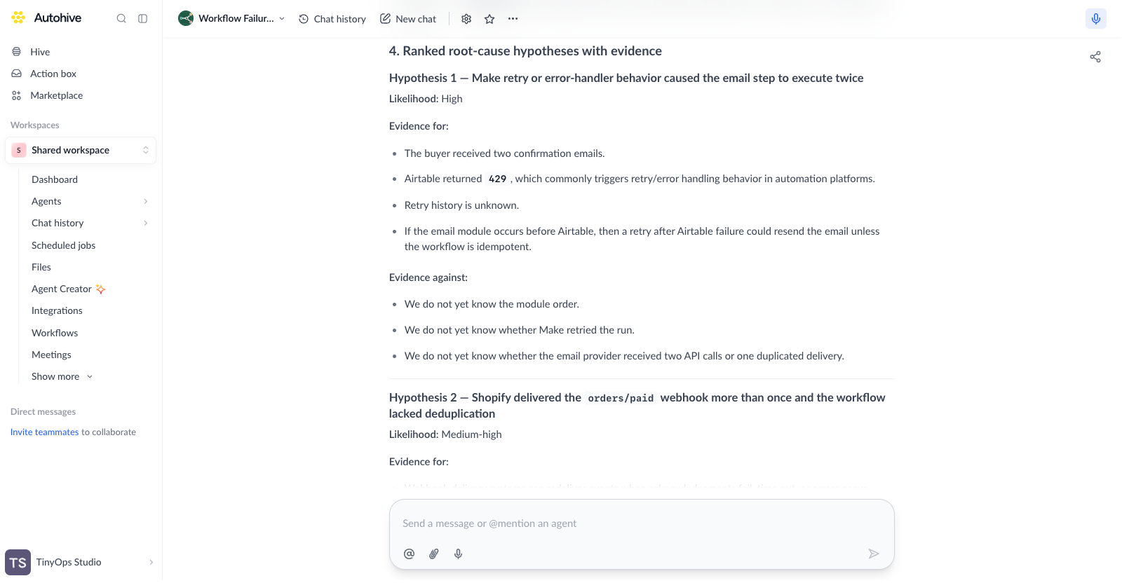 Workflow Failure Triage preview